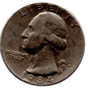 Granny Estate Find - 1984 D Washington Clad-composition Quarter